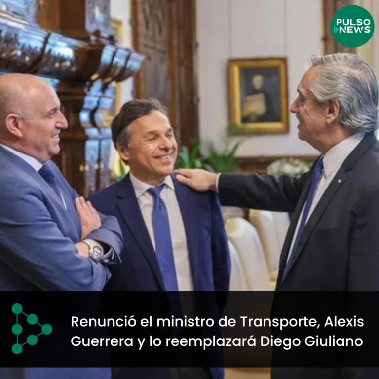 Renunció el ministro de Transporte, Alexis Guerrera y lo reemplazará Diego Giuliano