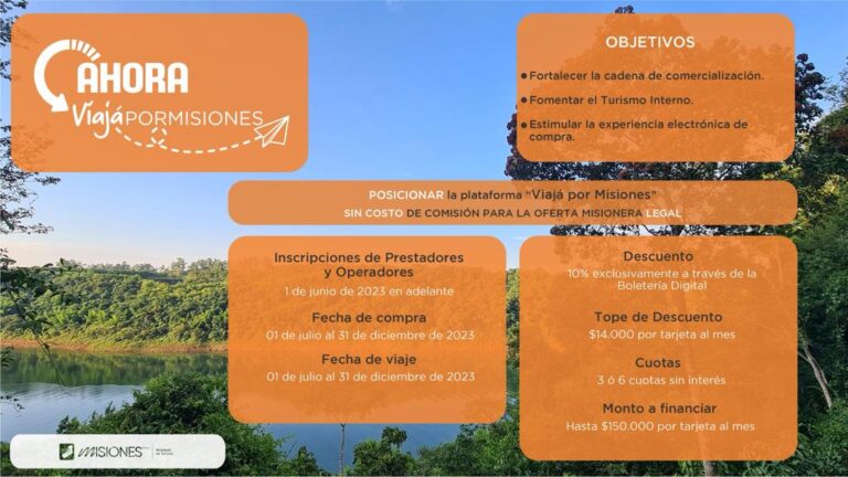 Ahora Viajá por Misiones | El programa de descuentos que apuesta por el turismo interno…