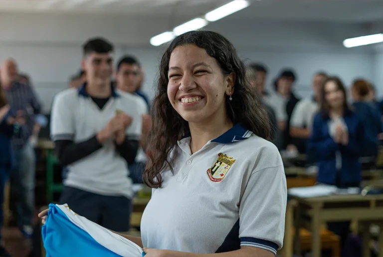 Victoria Rojas, la misionera entre los mejores diez estudiantes del mundo