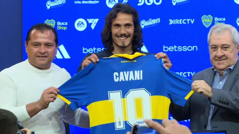 Cavani fue presentado oficialmente y se mostró ilusionado por el mundo Boca