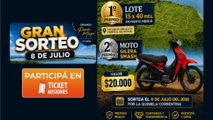 Gran Sorteo Puerto Mbiguá: un lote frente al Paraná y una moto 0KM en juego