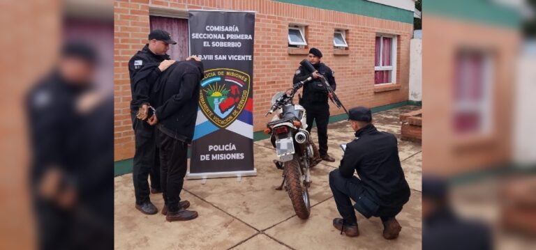El Soberbio: recuperaron una moto robada tras una persecución y detuvieron a dos personas