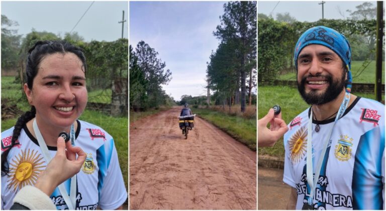 Dos colombianos llegaron a Misiones en bicicleta tras más de un año recorriendo Sudamérica