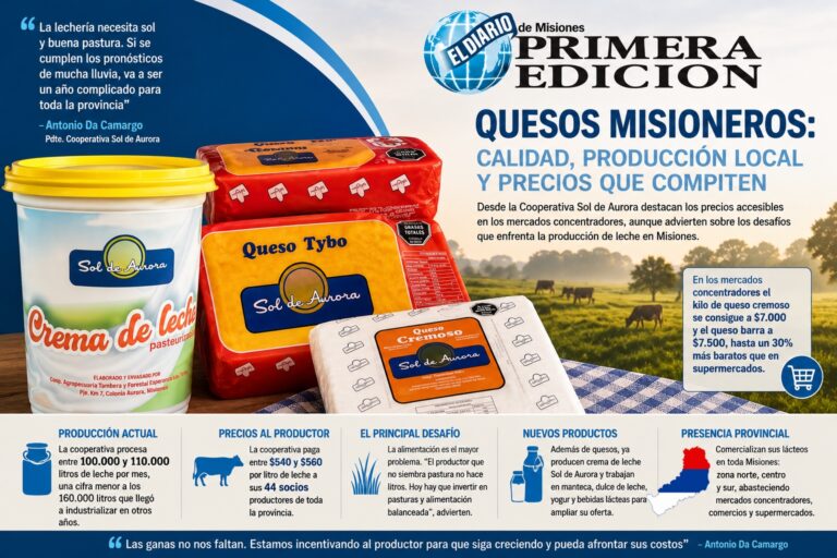 Menos leche y pronóstico complicado: la situación que atraviesa la lechería misionera