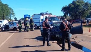 Tres heridos tras un choque entre dos autos en la Ruta 14 a la altura…