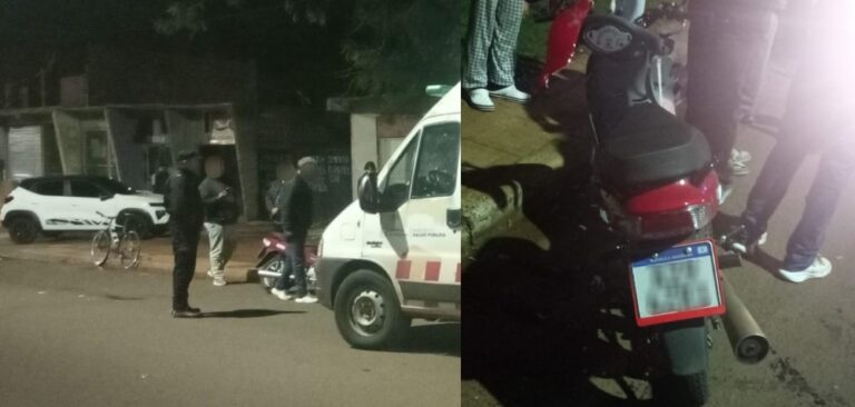 Dos motociclistas heridos tras un choque frontal en la Costanera Oeste de Posadas