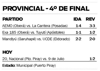 Nacional de Puerto Piray necesita remontar ante 9 de Julio para avanzar en el Provincial