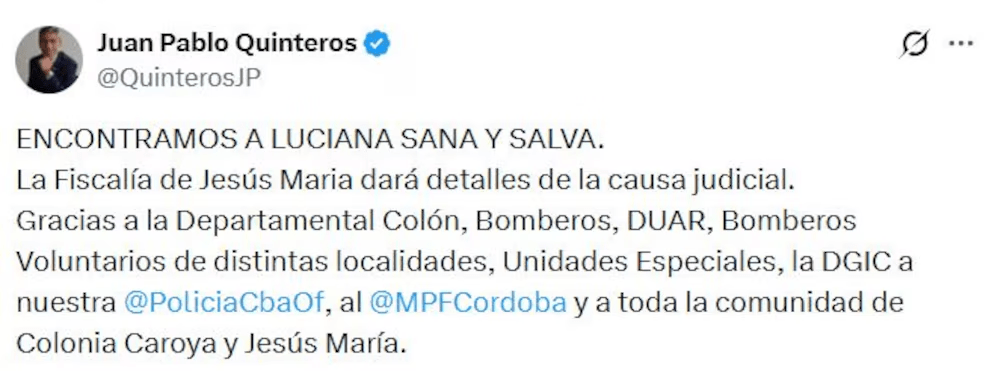 Encontraron a Luciana, la adolescente de 15 años desaparecida en…