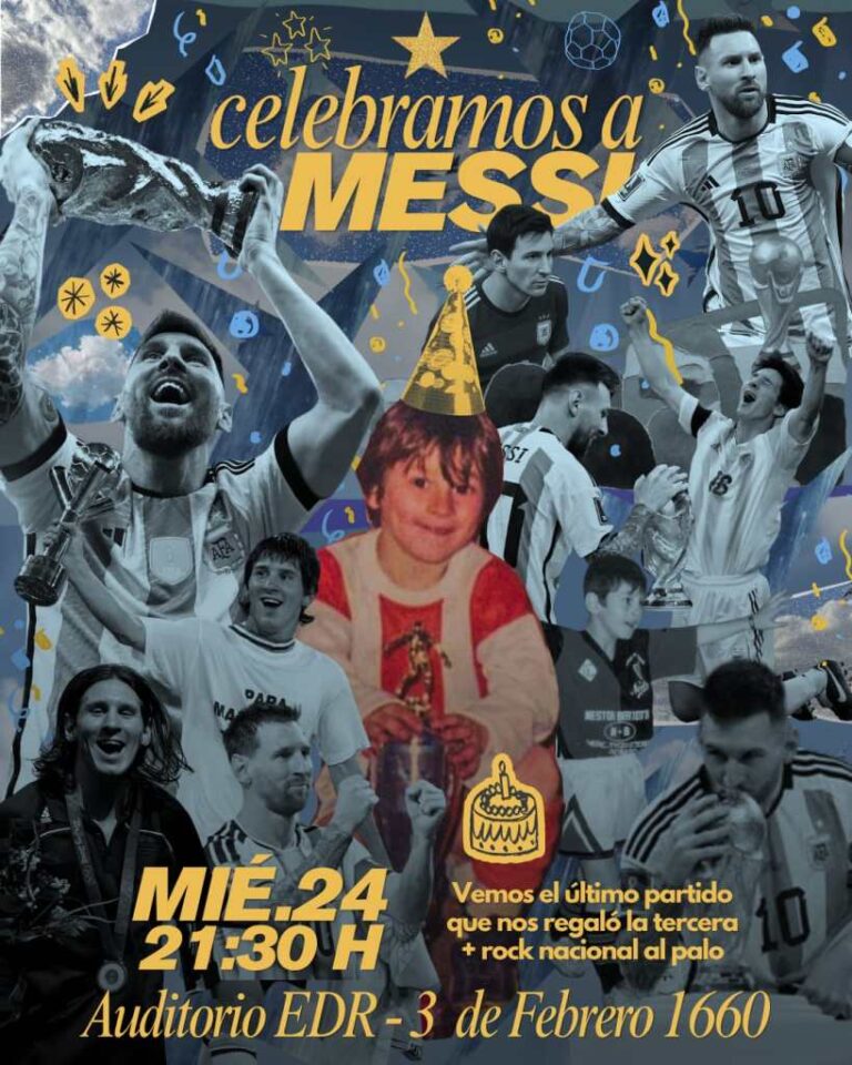 Posadas festeja el cumpleaños 39 de Messi con proyección de la final del Mundial y&hellip;