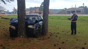 Un herido tras salirse de la ruta y chocar contra un pino en San Vicente