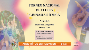 Posadas será sede del Torneo Nacional de Clubes de Gimnasia Rítmica en agosto