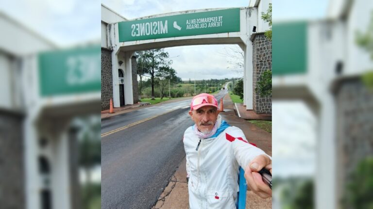 Un atleta misionero cruzó el país corriendo contra el cáncer de mama y llega a…