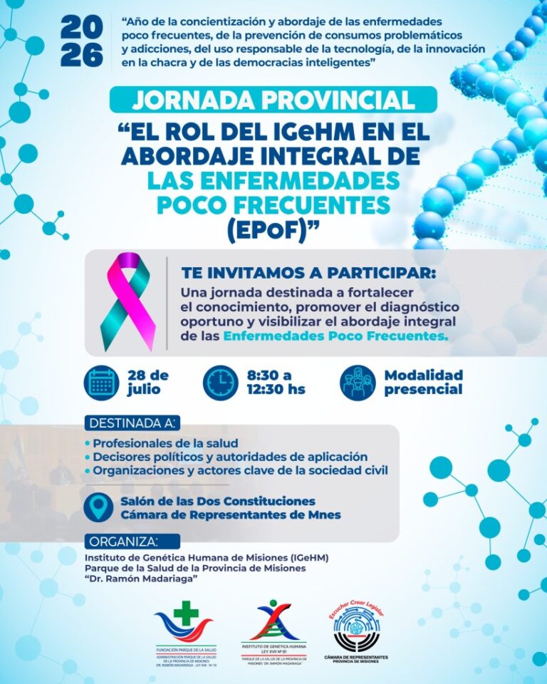 Misiones tendrá una jornada sobre enfermedades poco frecuentes con especialistas y legisladores