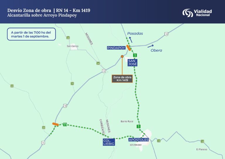 Cortan por 25 días la ruta nacional 14 en uno de los principales accesos a…
