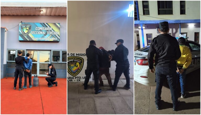 23 detenidos en operativos policiales simultáneos en Posadas, Oberá, San Vicente y Puerto Leoni