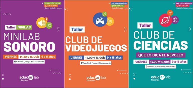 Educar Lab Misiones retoma sus talleres gratuitos de ciencia, tecnología y arte para chicos