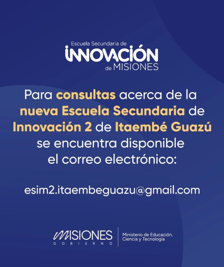 Itaembé Guazú tendrá una nueva Escuela Secundaria de Innovación: las preinscripciones arrancan en septiembre