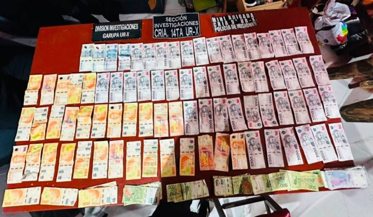 Cinco detenidos y más de $600 mil secuestrados en un operativo contra una banda de…
