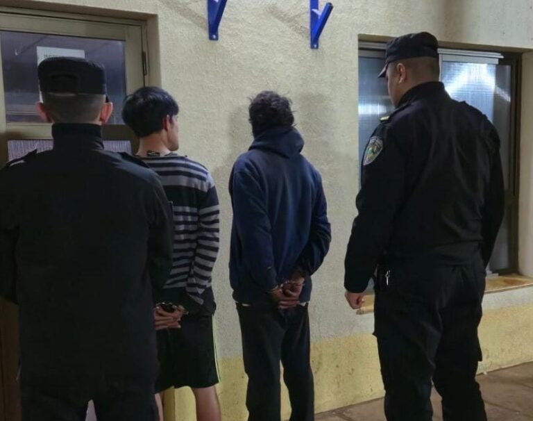 Cámaras del 911 captaron una pelea callejera en Posadas y terminaron dos detenidos