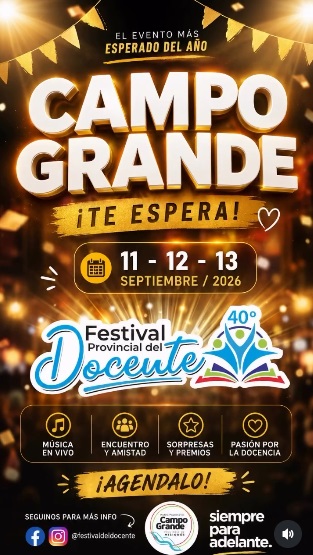 Campo Grande celebra la 40° edición del Festival Provincial del Docente con deportes, gastronomía y cultura