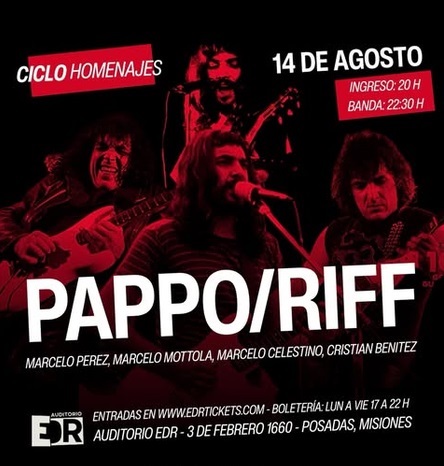 Músicos misioneros homenajean a Pappo y Riff en el Auditorio de la Escuela de Rock