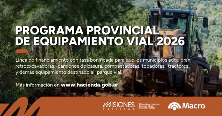 La Provincia lanzó una línea de crédito para que los municipios renueven su maquinaria vial