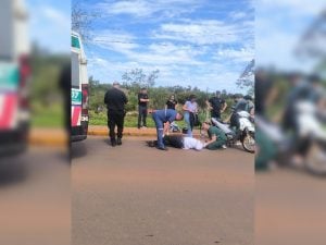Un motociclista terminó en el hospital tras chocar con un perro en Posadas