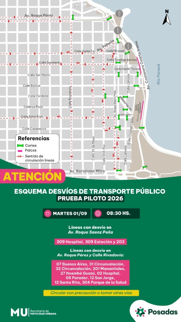 Segunda prueba piloto de la Estudiantina 2026: qué cortes y desvíos habrá este martes en…